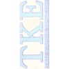Tau Kappa Epsilon TKE Greek Letters Over Name Sticker Sky Blue