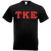 Tau Kappa Epsilon TKE Lettered V-Neck T-Shirts(Black)