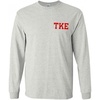 Tau Kappa Epsilon TKE World Famous Crest Long Sleeve T-Shirts(Light Grey)