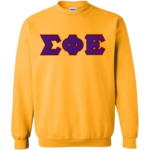 Greekgear Sigma Phi Epsilon Lettered Crewneck(Athletic Gold)