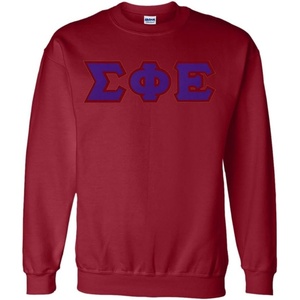 Greekgear Sigma Phi Epsilon Lettered Crewneck(Maroon)