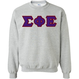 Greekgear Sigma Phi Epsilon Lettered Crewneck(Sports Grey)