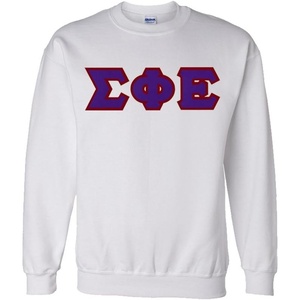 Greekgear Sigma Phi Epsilon Lettered Crewneck(White)
