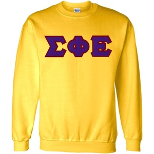 Greekgear Sigma Phi Epsilon Lettered Crewneck(Yellow)