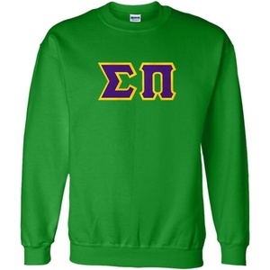 Greekgear Sigma Pi Lettered Crewneck(Irish Green)