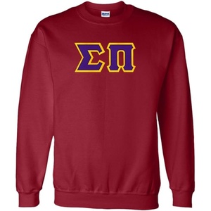 Greekgear Sigma Pi Lettered Crewneck(Maroon)