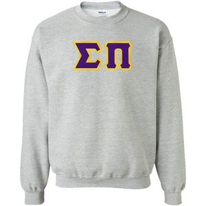 Greekgear Sigma Pi Lettered Crewneck(Sports Grey)