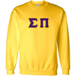 Greekgear Sigma Pi Lettered Crewneck(Yellow)