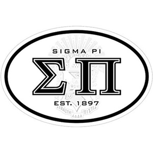 Greekgear Sigma Pi Oval Crest Bumper Sticker