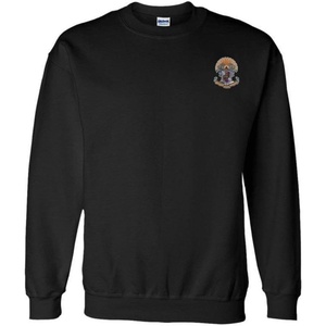 Greekgear Sigma Pi World Famous Crest – Shield PATCH Crewneck Sweatshirt(Black)
