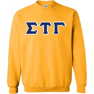 Greekgear Sigma Tau Gamma Lettered Crewneck(Athletic Gold)