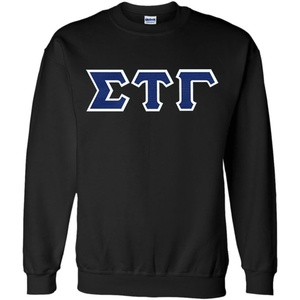 Greekgear Sigma Tau Gamma Lettered Crewneck(Black)