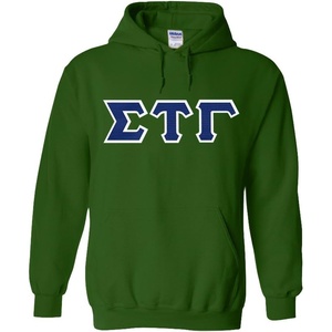 Greekgear Sigma Tau Gamma Lettered Hooded Sweatshirt(Forest Green)