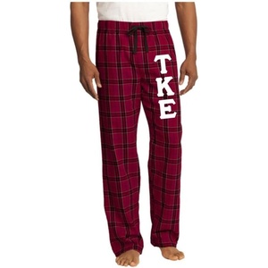 Greekgear Tau Kappa Epsilon TKE Flannel Plaid Pant – PJ’s(Red)