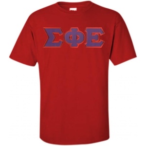 Sigma Phi Epsilon Lettered T-Shirt(Red)