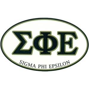 Sigma Phi Epsilon SigEp Euro Decal Oval Sticker