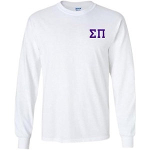 Sigma Pi Flag Long Sleeve T-Shirt(White)