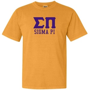 Sigma Pi Greek Heavyweight T-Shirt(Citrus)