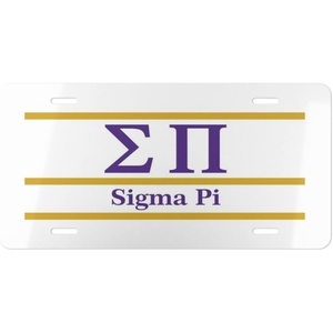 Sigma Pi Lettered Lines License Covers