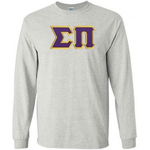 Sigma Pi Lettered Long Sleeve(Light Grey)