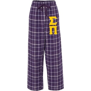 Sigma Pi Pajamas Flannel Pant(Purple/White)