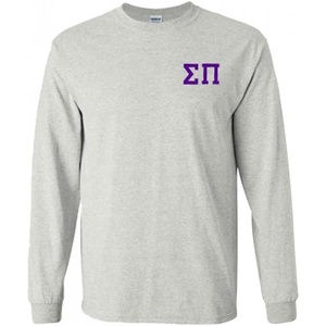 Sigma Pi World Famous Crest Long Sleeve T-Shirt(Light Grey)