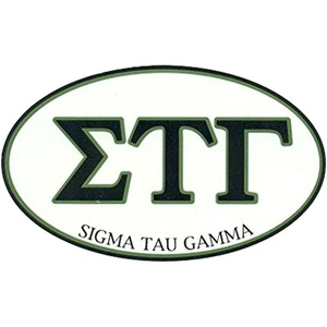 Sigma Tau Gamma Euro Decal Oval Sticker
