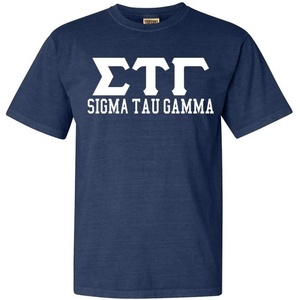 Sigma Tau Gamma Greek Heavyweight T-Shirt(True Navy)