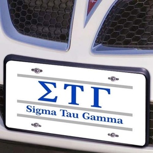 Sigma Tau Gamma Lettered Lines License Cover