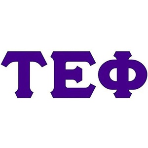 Tau Epsilon Phi Big Greek Letter Window Sticker Decal 4 Inches Purple(Purple)