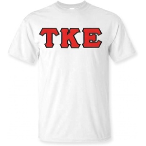 Tau Kappa Epsilon Lettered Tee(White)