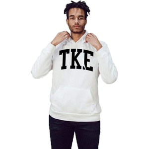 Tau Kappa Epsilon TKE Arched Greek Letter Hooded Sweatshirt(White)