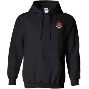 Tau Kappa Epsilon TKE Crest – Shield Emblem Hooded Sweatshirt(Black)