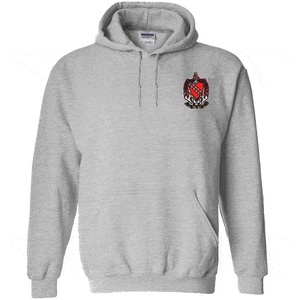 Tau Kappa Epsilon TKE Crest – Shield Emblem Hooded Sweatshirt(Sports Grey)