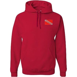 Tau Kappa Epsilon TKE Flag Patch Hooded Sweatshirt(Red)