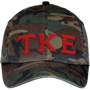 Tau Kappa Epsilon TKE Lettered Camouflage Hat Military Camo