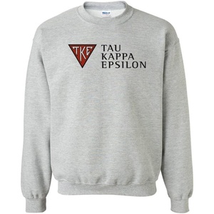 Tau Kappa Epsilon TKE Logo Crewneck Sweatshirt(Sports Grey)
