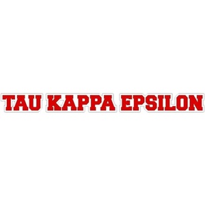 Tau Kappa Epsilon TKE Long Window Sticker