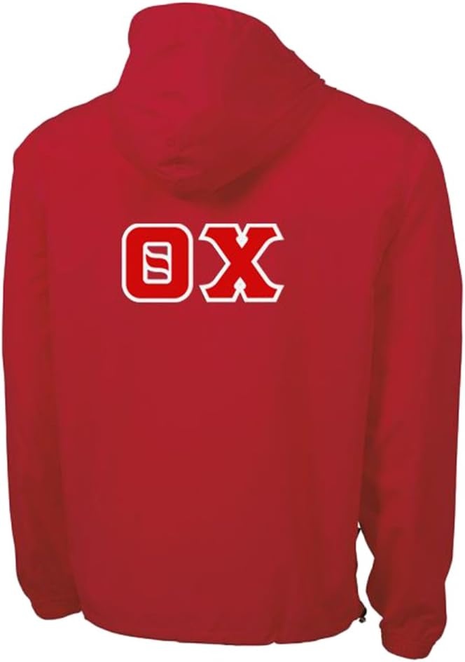 image:imageTheta Chi Tackle Twill Lettered Pack N Go PulloverRed
