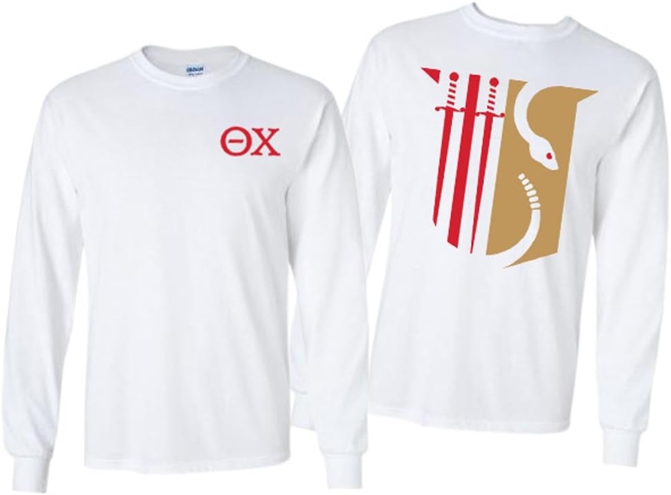 image:imageTheta Chi World Famous Crest Long Sleeve TShirtLight Grey
