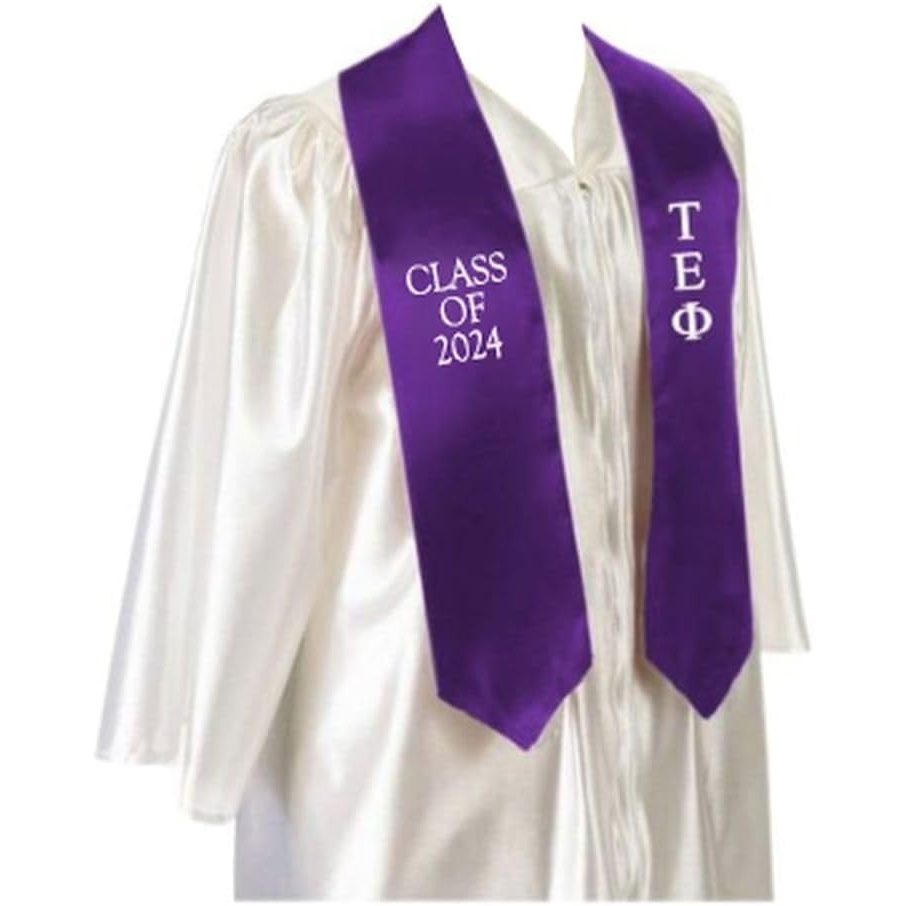 image:imageGreekgear Tau Epsilon Phi Embroidered Graduation Sash Stole