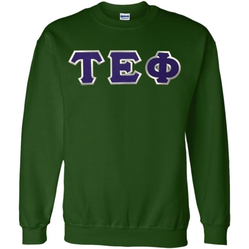 image:imageGreekgear Tau Epsilon Phi Lettered CrewneckForest Green