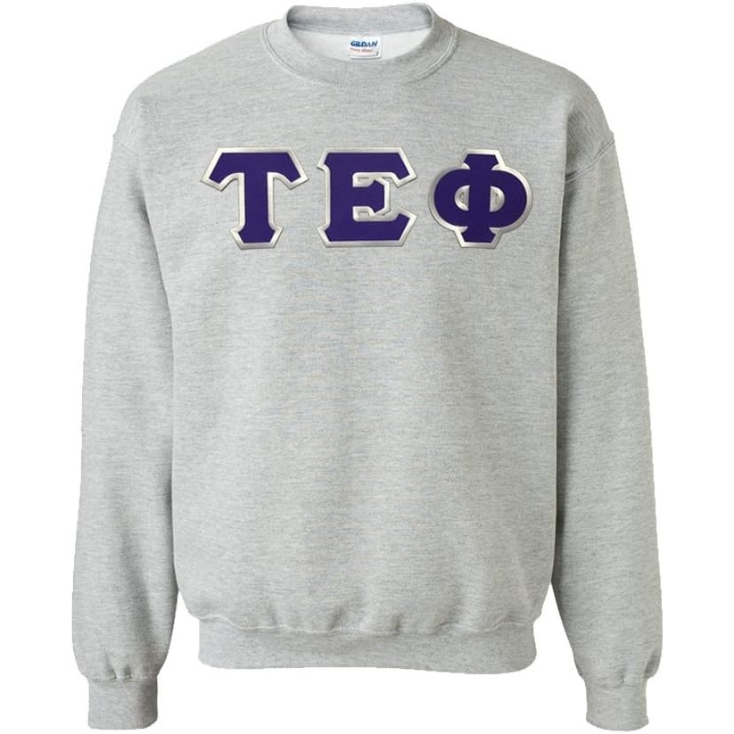 image:imageGreekgear Tau Epsilon Phi Lettered CrewneckSports Grey