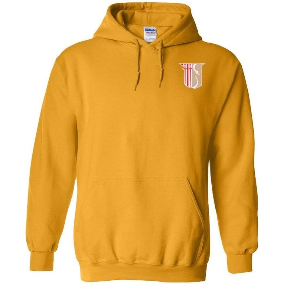 image:imageGreekgear Theta Chi Crest Shield Emblem Hooded SweatshirtAthletic Gold