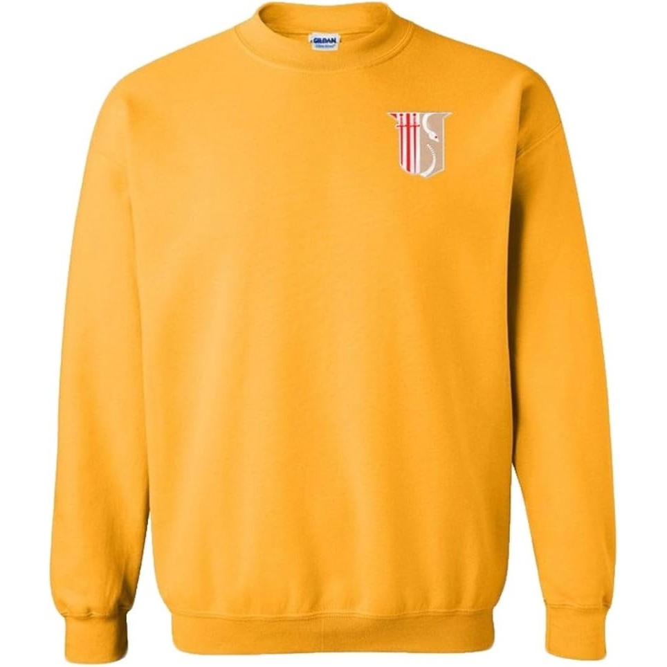 image:imageGreekgear Theta Chi Left Crest Printed Crewneck SweatshirtGold