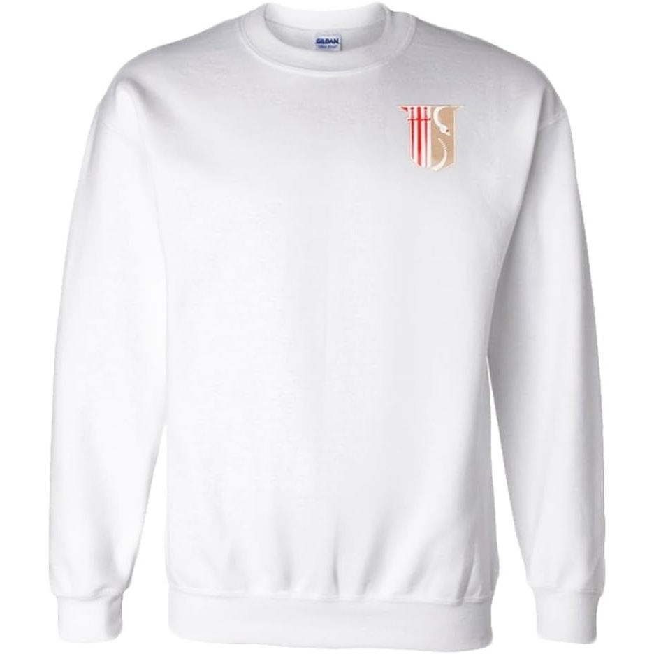 image:imageGreekgear Theta Chi Left Crest Printed Crewneck SweatshirtWhite