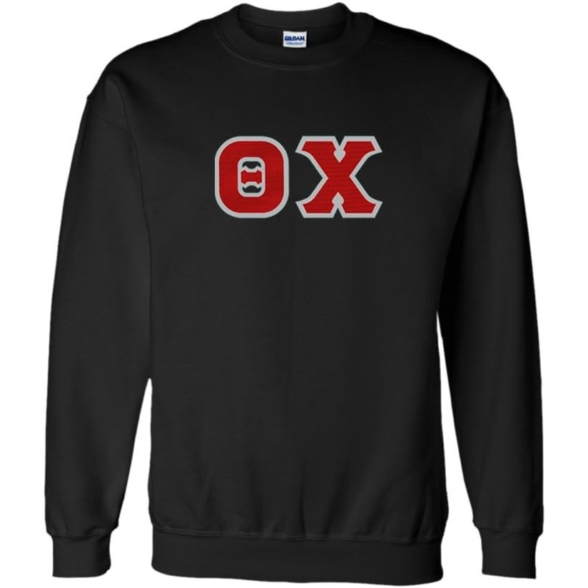 image:imageGreekgear Theta Chi Lettered CrewneckBlack
