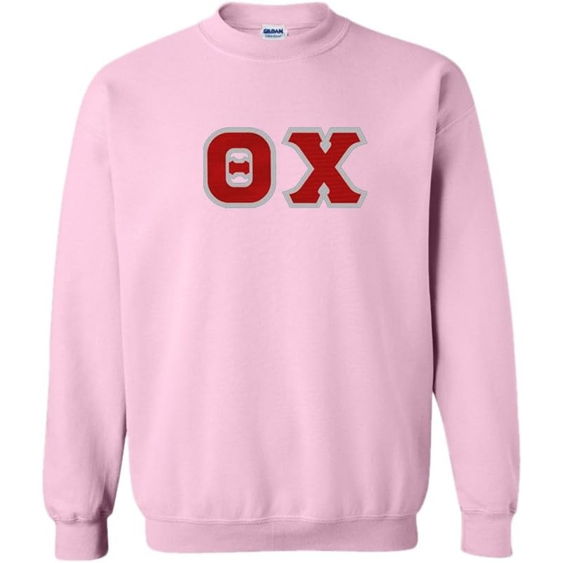 image:imageGreekgear Theta Chi Lettered CrewneckLight Pink