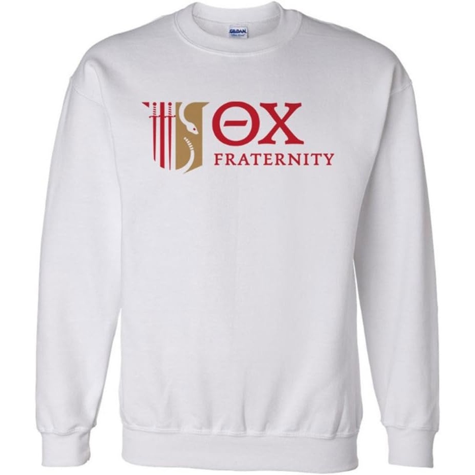 image:imageGreekgear Theta Chi Logo Crewneck SweatshirtLight Grey