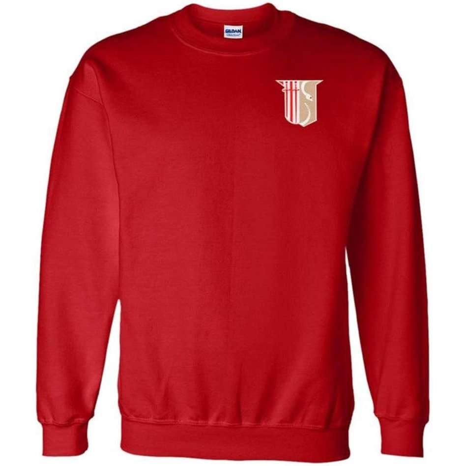 image:imageGreekgear Theta Chi World Famous Crest Shield PATCH Crewneck SweatshirtRed